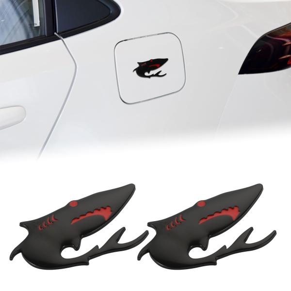 【並行輸入品】TOMALL 2pcs Shark Glossy Emblem Stickers fo...