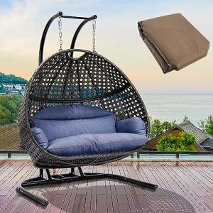 【並行輸入品】ダブルエッグチェア スタンド付き...の詳細画像1