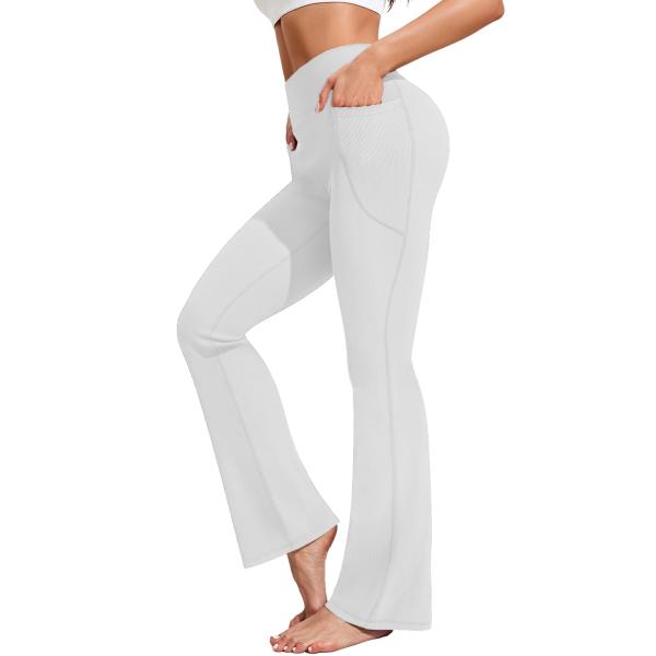 【並行輸入品】PINSPARK Women's Ribbed Bootcut Yoga Pants ...