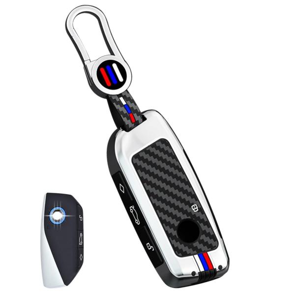 【並行輸入品】YONUFI BMW キーフォブカバー キーチェーン メタルスマートキーケース, シル...