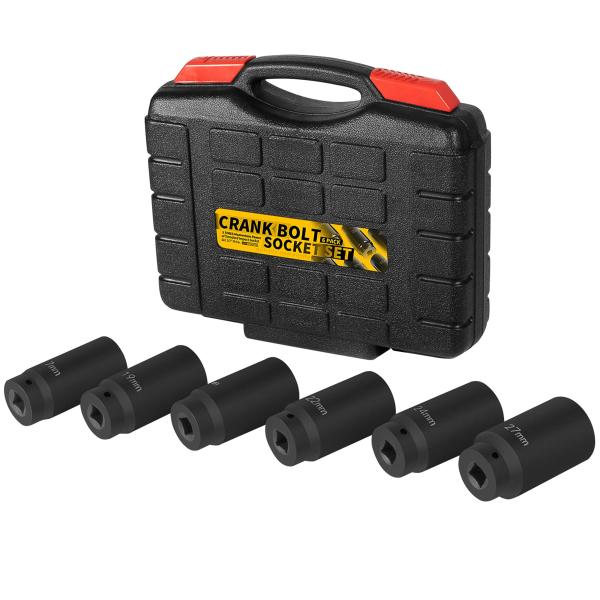 【並行輸入品】LE JX 1/2インチ ドライブクランクボルトソケットセット 17mm 19mm 2...