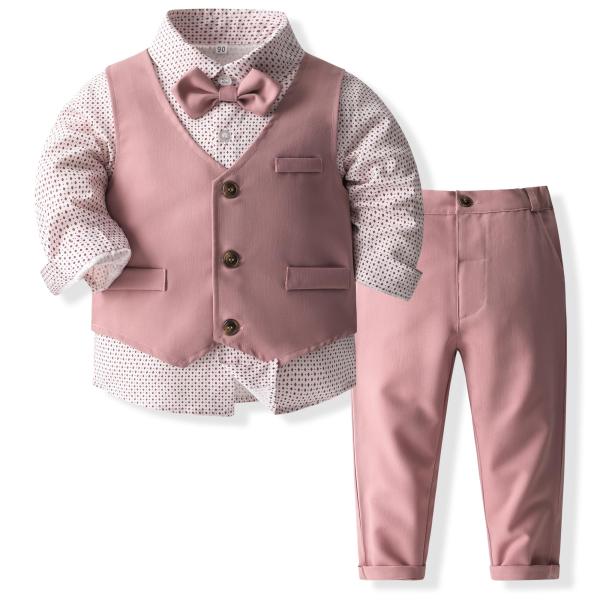 【並行輸入品】Kimocat Boys' 4 Piece Formal Suit Set Dress...