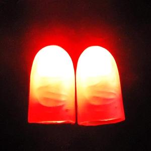 【並行輸入品】blue ther Red Light up Thumb Tips Finger Magic Tricks Fake Finge