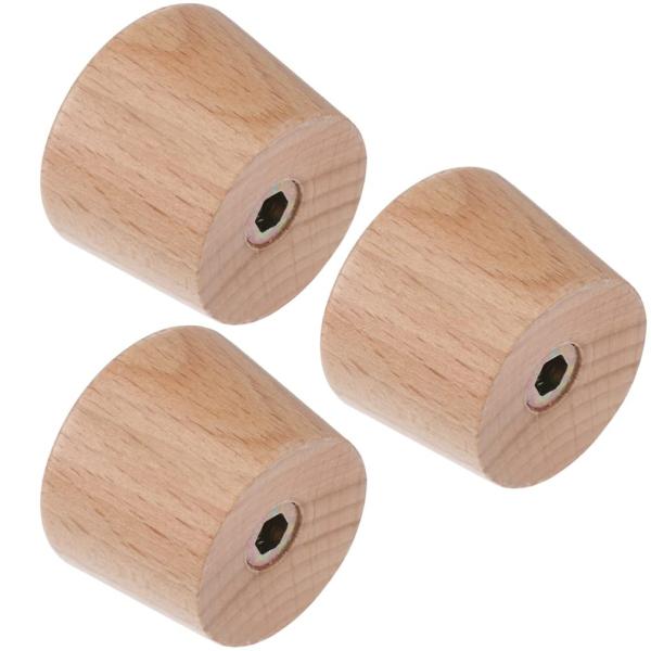 Drawer Knobs Drawer Handles Wooden Pot Lid Knob 3P...