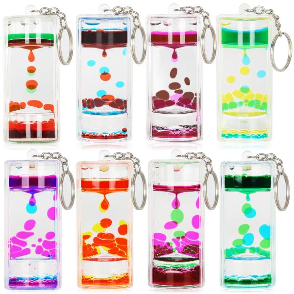 【並行輸入品】OCTTN カラフル リキッドモーション バブラー キーチェーン 4個パック フィジェ...