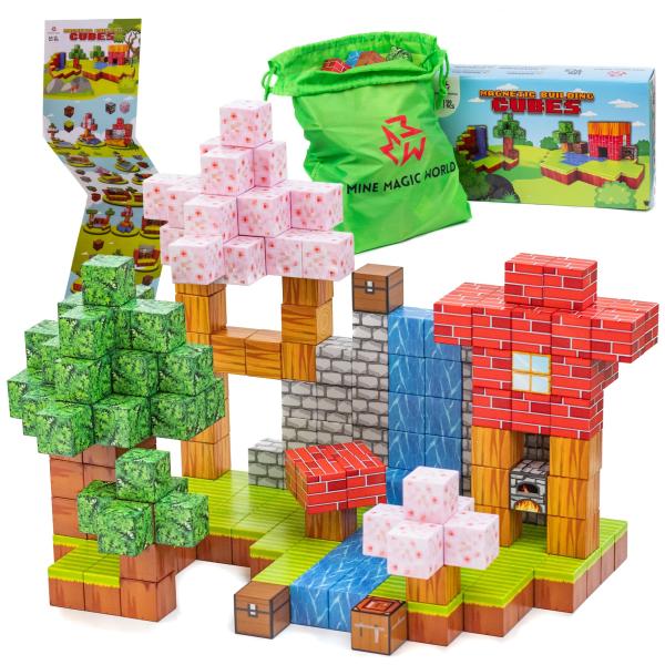 【並行輸入品】Magnetic Blocks Building Toys 120PCS   Buil...