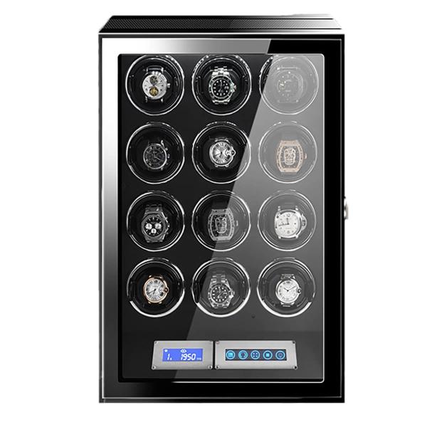 【並行輸入品】自動ウォッチワインダーボックス 9 12 24 時計用 LCD スクリーンとリモコン付...