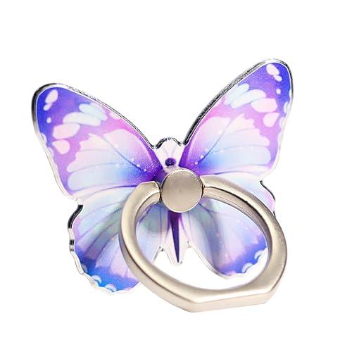【並行輸入品】バタフライ携帯電話リングスタンドホルダー かわいい蝶の柄 塗装メタルフィンガースタンド...