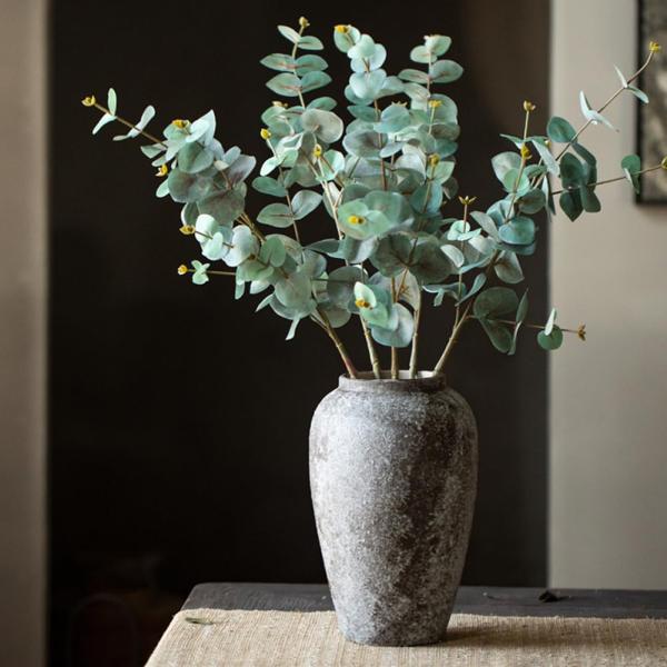 【並行輸入品】素朴な陶器の花瓶 素朴なホームデコ陶器 陶器装飾花瓶 モダンなテーブル、本棚、リビング...