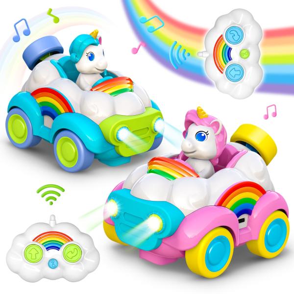 ユニコーンリモコンカー 2個 LET&apos;S GO! Toddler Unicorn Toys for ...