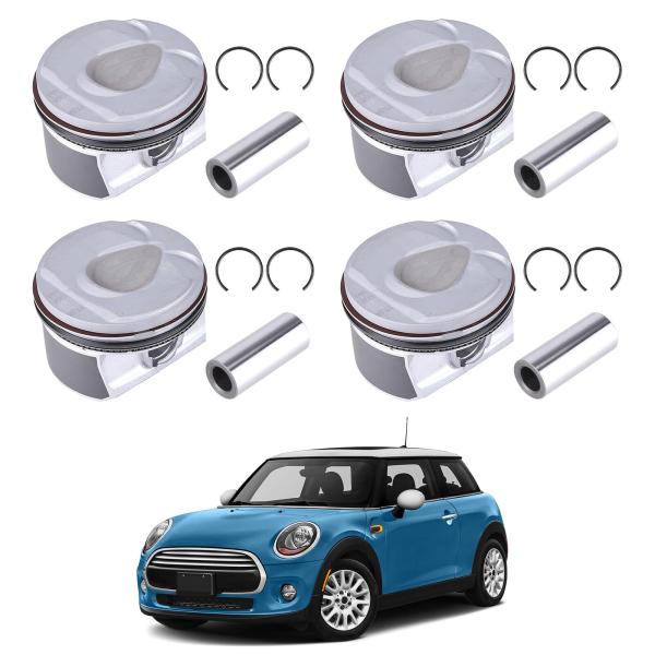 【並行輸入品】4x Piston Connecting Rod Kit with Rings 112...