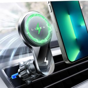 LISEN for 15W MagSafe Car Mount Charger with Cooling, iPhone Mag 並行輸入品｜allinone-d