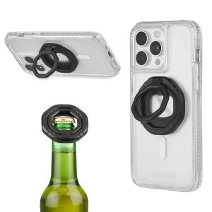 【並行輸入品】【Pelican】MagSafe iPhone 用 スマホリング 栓抜き スタンド機能 取り外し可能 マグネット 磁石 落下防止