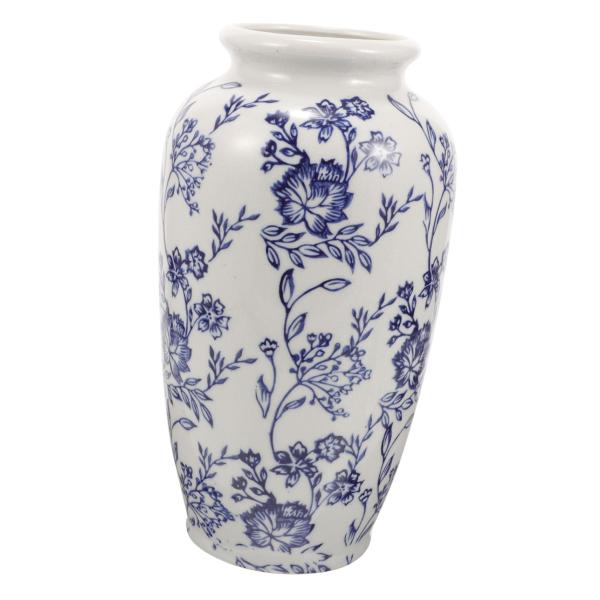 【並行輸入品】VOSAREA Blue and White Porcelain Vase Chine...