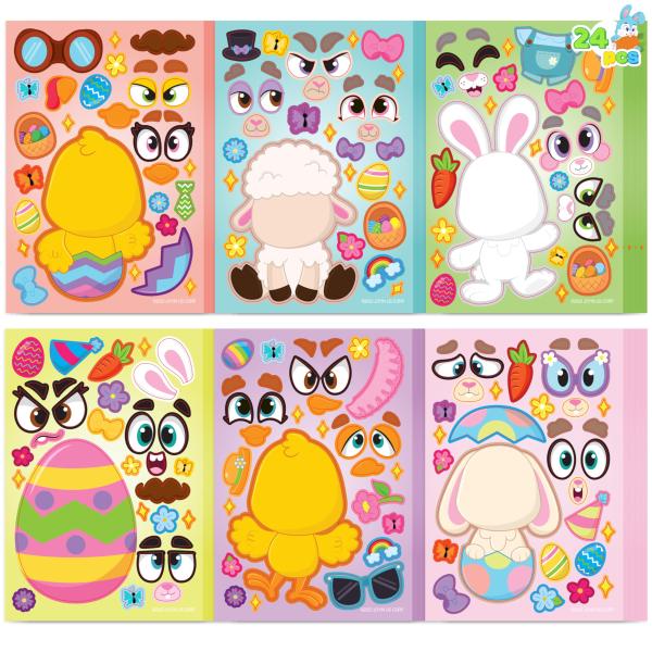 【並行輸入品】JOYIN 24 PCS Easter Match Make a Face Stick...