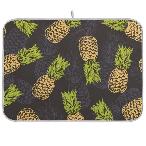 Tropical Pineapple dish mat kitchen mat for counte...
