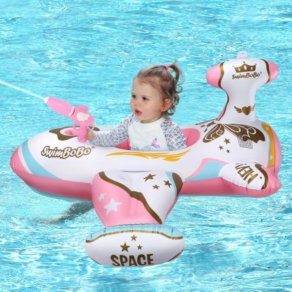 Swimbobo Toddler Pool Float with Seat Boat Inflata...