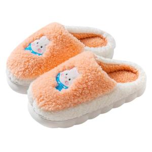 【並行輸入品】[ZNEL] キッズかわいい動物スリッパ冬コスプレスリッポン家スリッパ暖かいファジー滑り止め屋内アウトドア靴 うさぎ&クマ(40