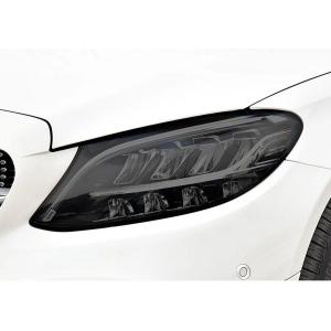 【並行輸入品】ChrOx 車のヘッドライト保護フィルム透明スモークブラックTPUステッカー、メルセデスベンツCクラスW204 W205 C63