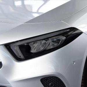 【並行輸入品】ChrOx 車のヘッドライト保護フィルム透明ブラックTPUステッカーアクセサリー2個、メルセデスベンツAクラスW176 W177