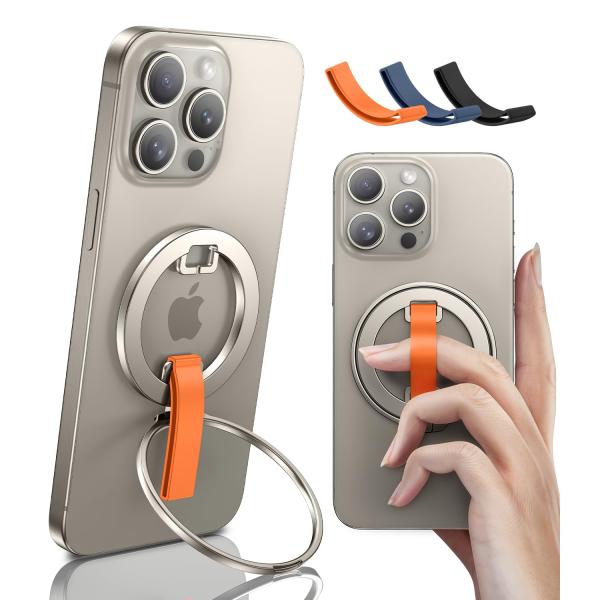 【並行輸入品】Goton [MagSafe対応] 携帯電話グリップリングホルダー スリリコーンストラ...