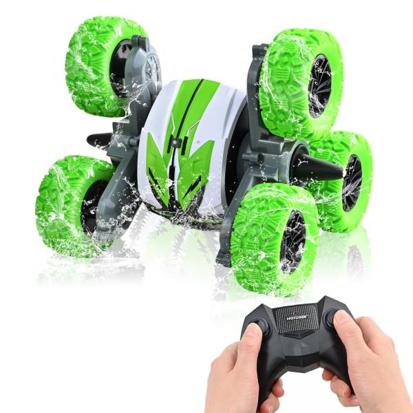 【並行輸入品】Whiriwhiri 2024 アップグレード RC 水陸両用車 防水 三輪車 360...