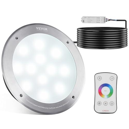 【並行輸入品】VEVOR 12V LED Pool Light, 10 Inch 40W, RGBW...