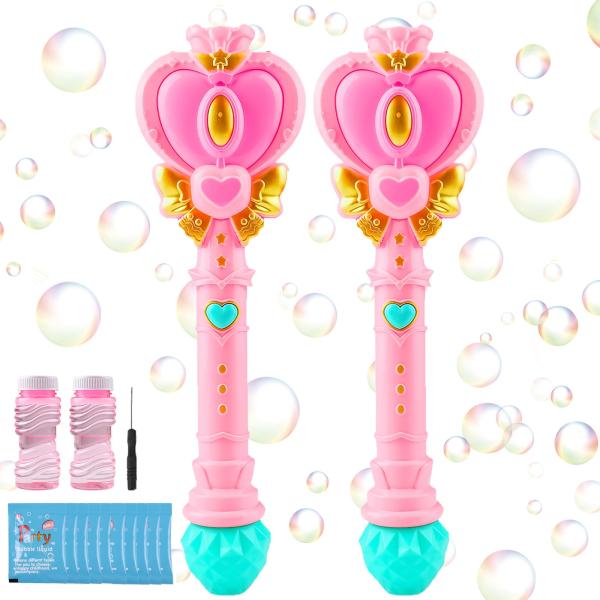 【並行輸入品】子供用バブルマシン 2 Pack Bubble Wands for Girls, Bu...