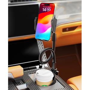 【並行輸入品】TAZENI カップホルダー携帯電話マウント 車用 グースネックカップ 携帯電話ホルダー 車ボトル用 携帯電話カップホルダー付き