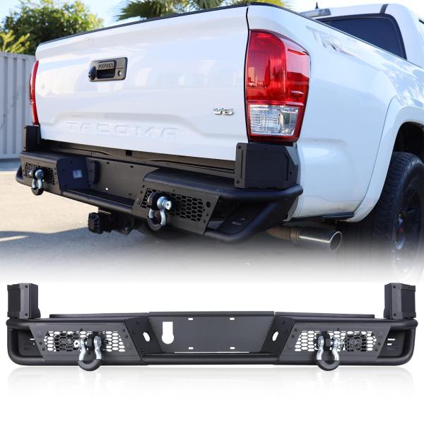 【並行輸入品】スチールリアバンパー 2016 2023 トヨタ タコマ WOLFSTOWRM マルチ...