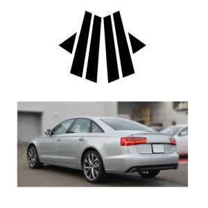 【並行輸入品】車のドア窓ピラーステッカーに適合するアウディ A6 C7 2012 2013 2014 2018 車のドア窓ピラーポストトリムカバ