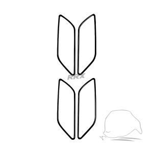 【並行輸入品】MiLOrangeNi カーボンファイバーインサイドドアフレーム インテリアパネルフレームカバーステッカー デカール クラシックト