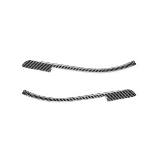 【並行輸入品】MiLOrangeNi カーボンファイバーバックミラーバンパーインテリアパネルフレームカバーステッカー デカール ブラックトリム