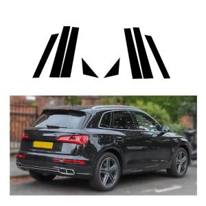 【並行輸入品】車のドア窓ピラーステッカーに適合するアウディ Q5 80A 2018 2019 2020 2021 車のドア窓ピラーポストトリムカ