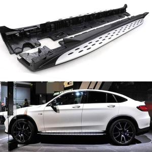 【並行輸入品】ランニングボード メルセデス・ベンツ GLCクーペ C253 2016 2021 サイドステップ ナーフバー (シルバー) Run