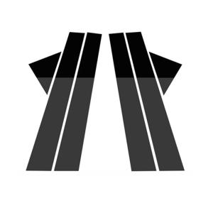 【並行輸入品】B ピラーステッカーに適合するアウディ A4 B8 2018 6 個光沢のある黒の車のドア窓ピラーポストトリムカバーステッカー W