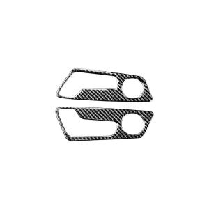 【並行輸入品】MiLOrangeNi カーボンファイバー 2個 シート調整パネル インテリア パネル フレーム カバー ステッカー デカール ブ