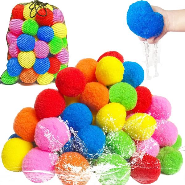 【並行輸入品】TopAufell 30 Pcs Reusable Water Balls, Pool...