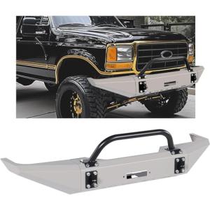 KUAFU フロントバンパー ブルバー付き 1992 1996 フォード F150 F250 F350 Bronco 頑丈 ハード 並行輸入品｜allinone-d