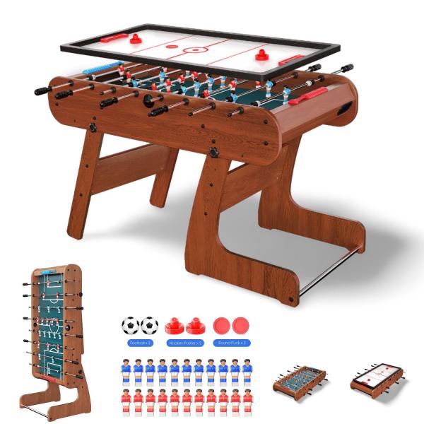 【並行輸入品】LXSUDHES 2 in 1 Arcade Foosball Air Hockey ...