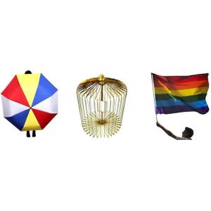 【並行輸入品】ZQION Ending Gimmick Magic Tricks Silk Produce Umbrella Birdcage