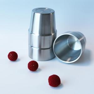 【並行輸入品】ZQION Stainless Steel Cups and Balls (Large) Balls Vanish and Ap