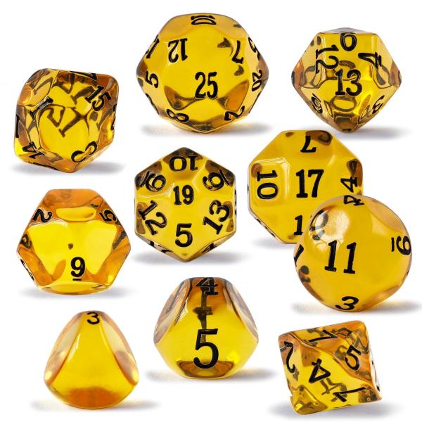 10 Pieces Odd Numbered Polyhedral Dice Set D3 D25,...