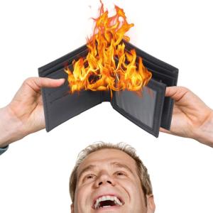 【並行輸入品】KITPIPI Fire Wallet Magic Trick Fire Flaming Wallet Show Prank
