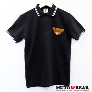 武藤敬司/MUTO BEAR ラインポロシャツ ブラック 2021年モデル
