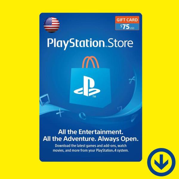 【コード通知】PlayStation Network Card $75 / プレイステーション ネッ...