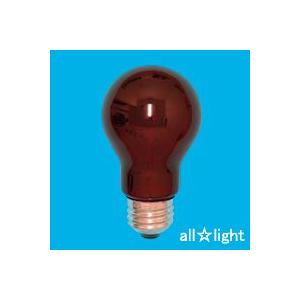 アサヒ　耐熱透明カラー　一般球（カラー電球）　Ｅ２６口金　４０Ｗ　レッド（赤色）　 PS55 E26 110V-40W(RT)