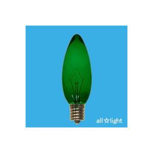アサヒ　耐熱透明カラーシャンデリア球　Ｅ１７口金　２５Ｗ　グリーン（緑色）　C32 E17 100/...