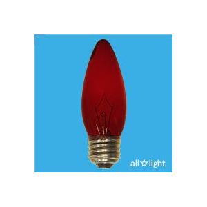 アサヒランプシャンデリア球生地赤 40W 旭光電機工業 アサヒ 耐熱透明カラーシャンデリア球 E26口金 40W