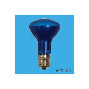 アサヒ　カラーミニレフランプ　耐熱カラー　Ｒ４０　１５Ｗ　Ｅ１７口金　耐熱ブルー（青色）　R40 E17 110V-15W(B)耐熱｜alllight